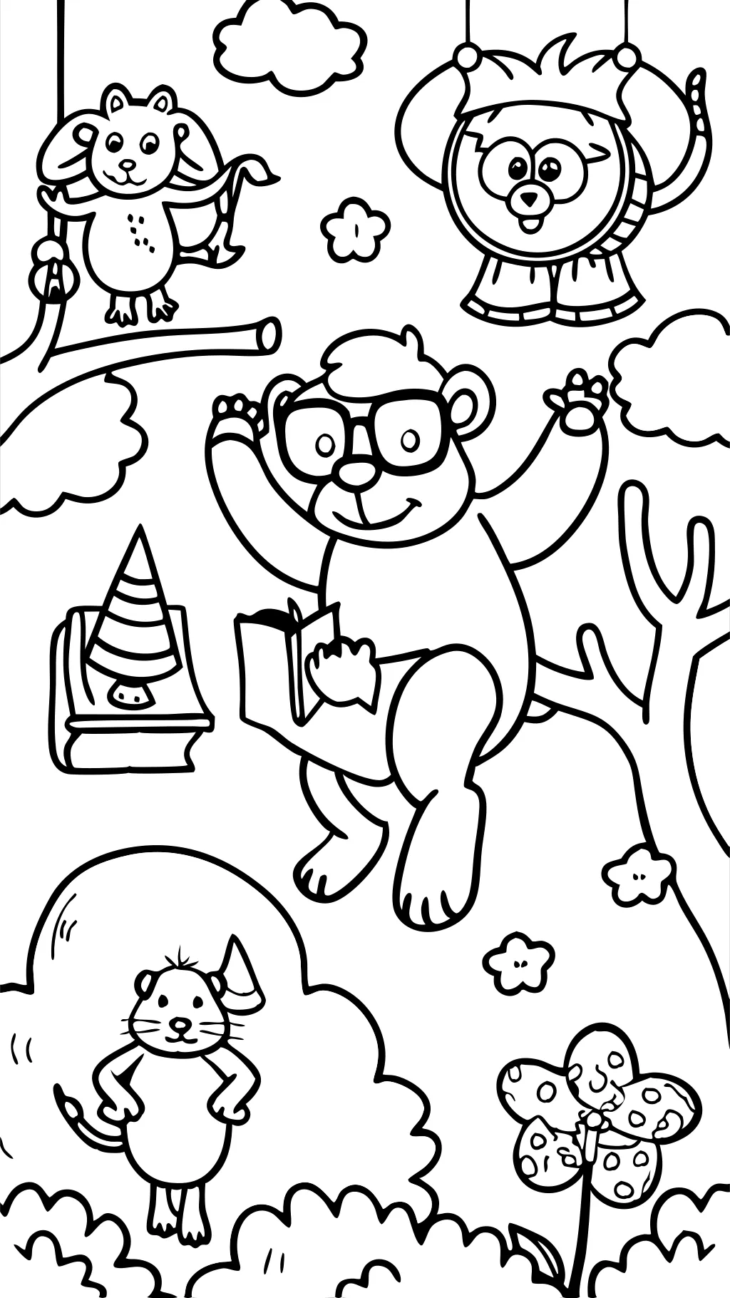 coloriages animaux drôles